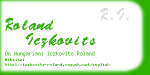 roland iczkovits business card